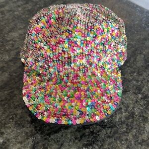 🔥Very cute & fun vintage 90s fly girl hat with sequins.  Mint condition!